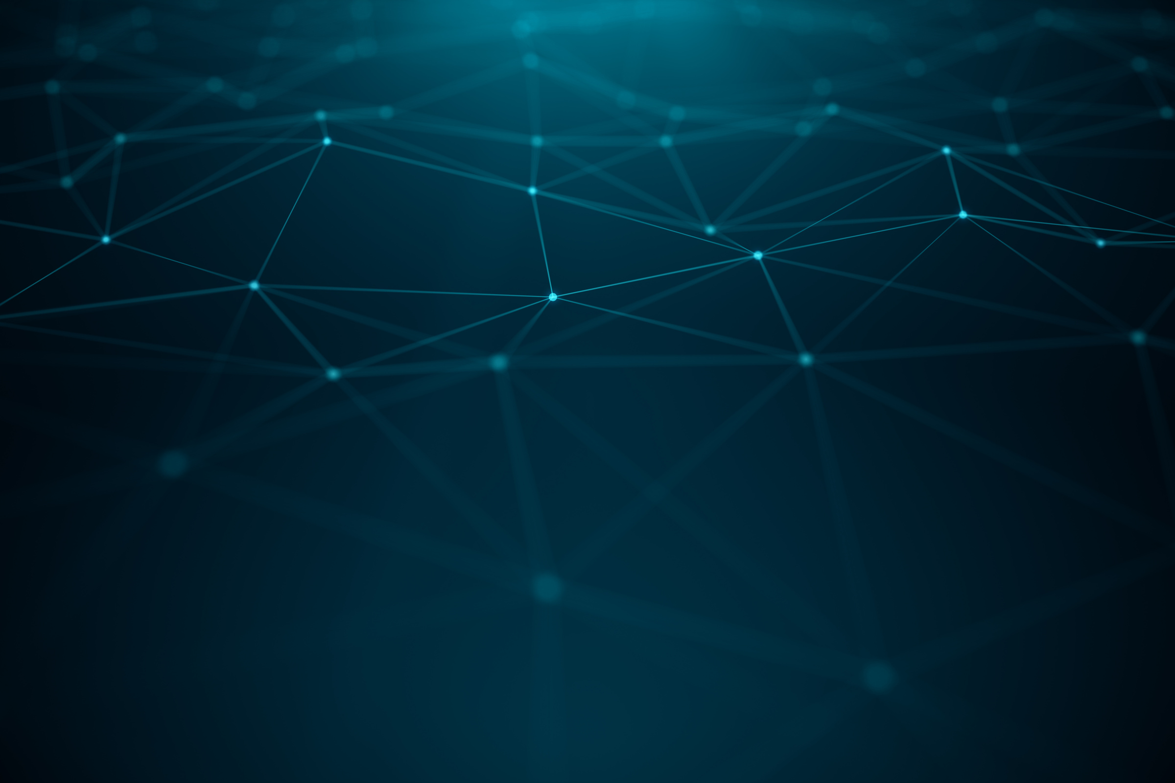 Data technology, abstract global network. Global connecting, network connection dots and lines on blue background. Transfer of big data consisting of connected points with lines, 3D illustration